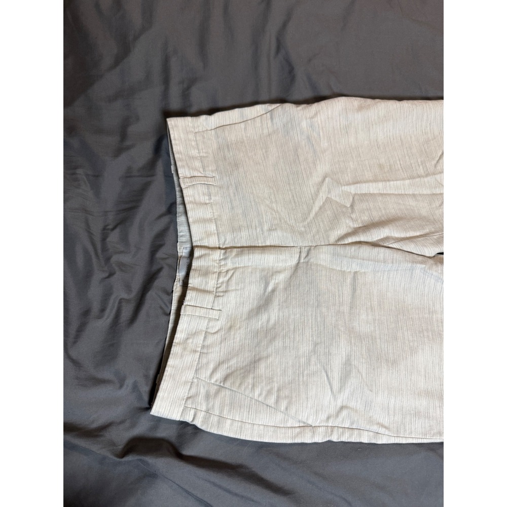 Gap Perfect Trousers Capri‎ Cropped Pants Size 4R Cream Gray Pockets Flat Front - Picture 3 of 8